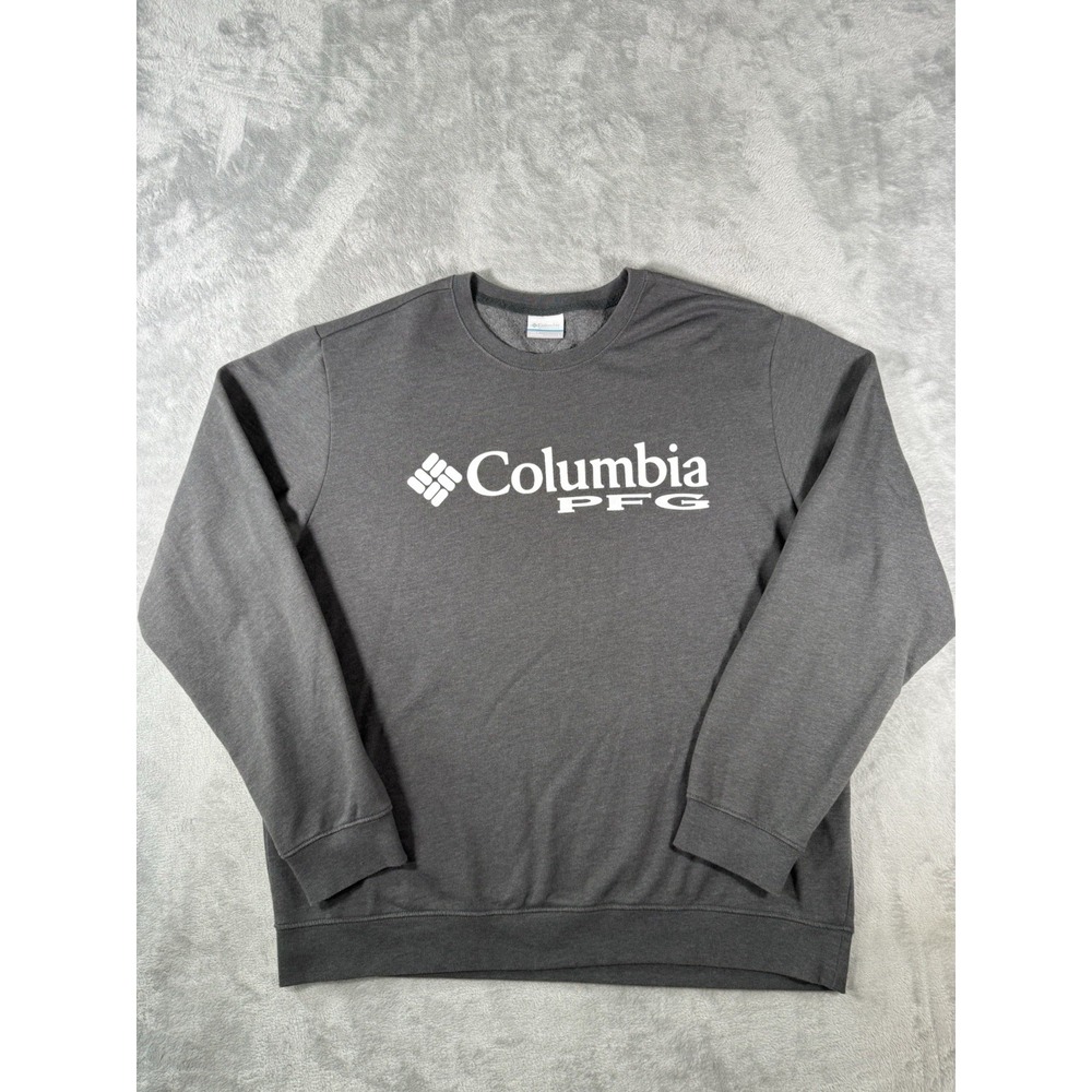 Columbia PFG Sweatshirt Men's Large Grey Crewneck Pullover